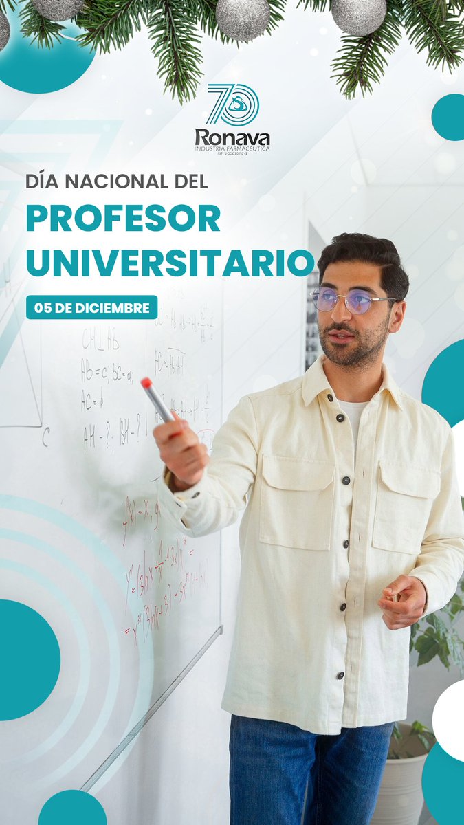ronavalab's tweet photo. ¡Día del #ProfesorUniversitario!
#Ronava, 70 años de salud y compromiso.
¡Día a día contigo Venezuela mirando hacia el futuro!
#5Dic https://t.co/GfJSgNsdJD