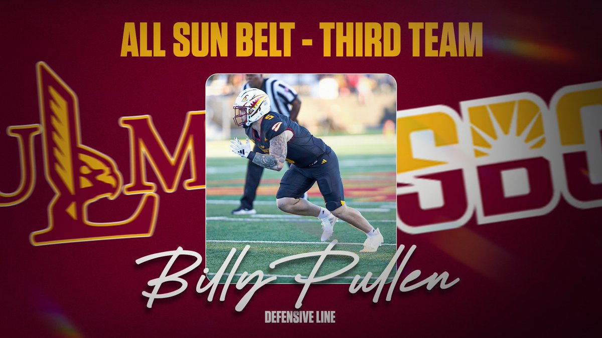 All-Sun Belt Third Team Defense

🏆 𝗕𝗶𝗹𝗹𝘆 𝗣𝘂𝗹𝗹𝗲𝗻