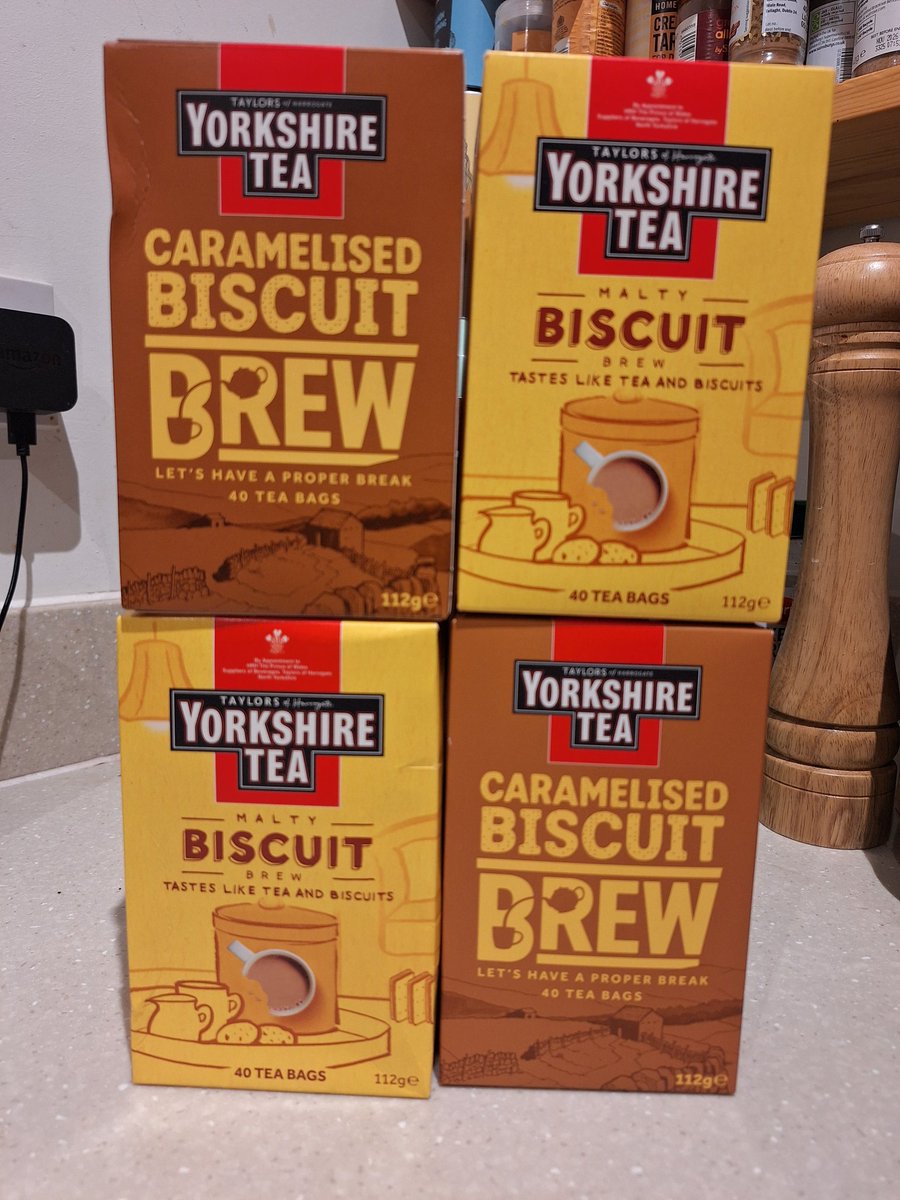 HelloMarie_Lou's tweet photo. Been told I should cut back on caffeine. @YorkshireTea please pretty please bring out decaff versions of your biscuit brew. https://t.co/prmtreOIwh