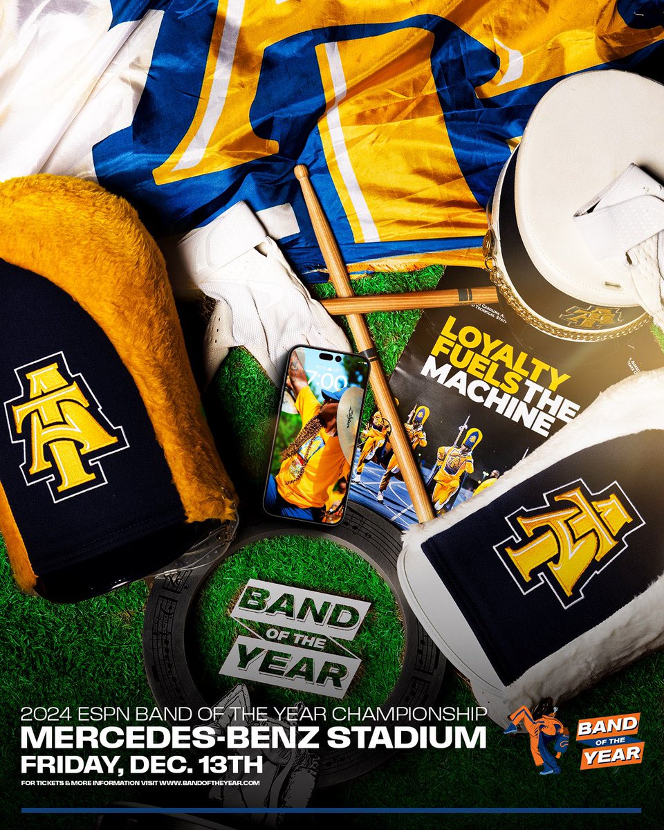 BGMM (@b_gmm) on Twitter photo The Blue and Gold Marching Machine is ready to defend its crown! ๐ฅโจ Catch us at the 2024 ESPN Band of the Year Championship on Friday, Dec. 13th, at Mercedes-Benz Stadium. ๐ถ #BGMM #BandOfTheYear #AggiePride <a href="/ESPNBOTY/">Band of the Year</a> The Blue and Gold Marching Machine is ready to defend its crown! ๐ฅโจ Catch us at the 2024 ESPN Band of the Year Championship on Friday, Dec. 13th, at Mercedes-Benz Stadium. ๐ถ #BGMM #BandOfTheYear #AggiePride <a href="/ESPNBOTY/">Band of the Year</a>