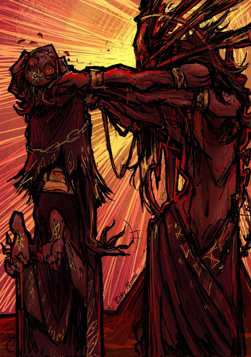 eskeriah's tweet photo. child of the sun crawled from the gurgle of a broken throat, laughing loudly with blood in the face of god, and from that moment it never lost its smile

#oc #ocart #horrorart #solar #solardeity #blood #madness #horror #monster #monsterart #choking #ventart https://t.co/AqD6ycDry5
