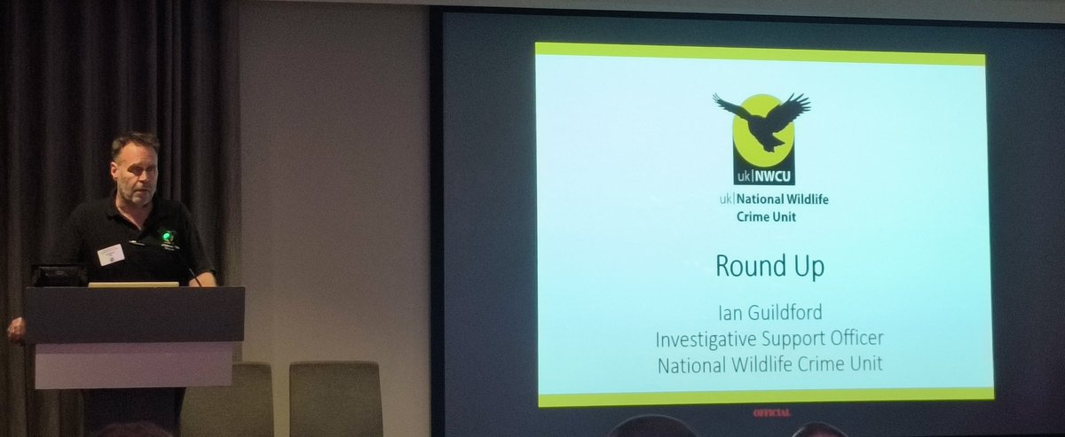 Now #legend Ian Guildford <a href="/ukwildlifecrime/">UK National Wildlife Crime Unit (NWCU)</a>  UK investigations round up. Dumped tortoises, selling elephant ivory, badger sett damage, setting dogs on wildlife &amp; pets, poisoning of birds, egg collectors, poaching, bat roost  damage, deer coursing... #35thWildlifeCrimeConference