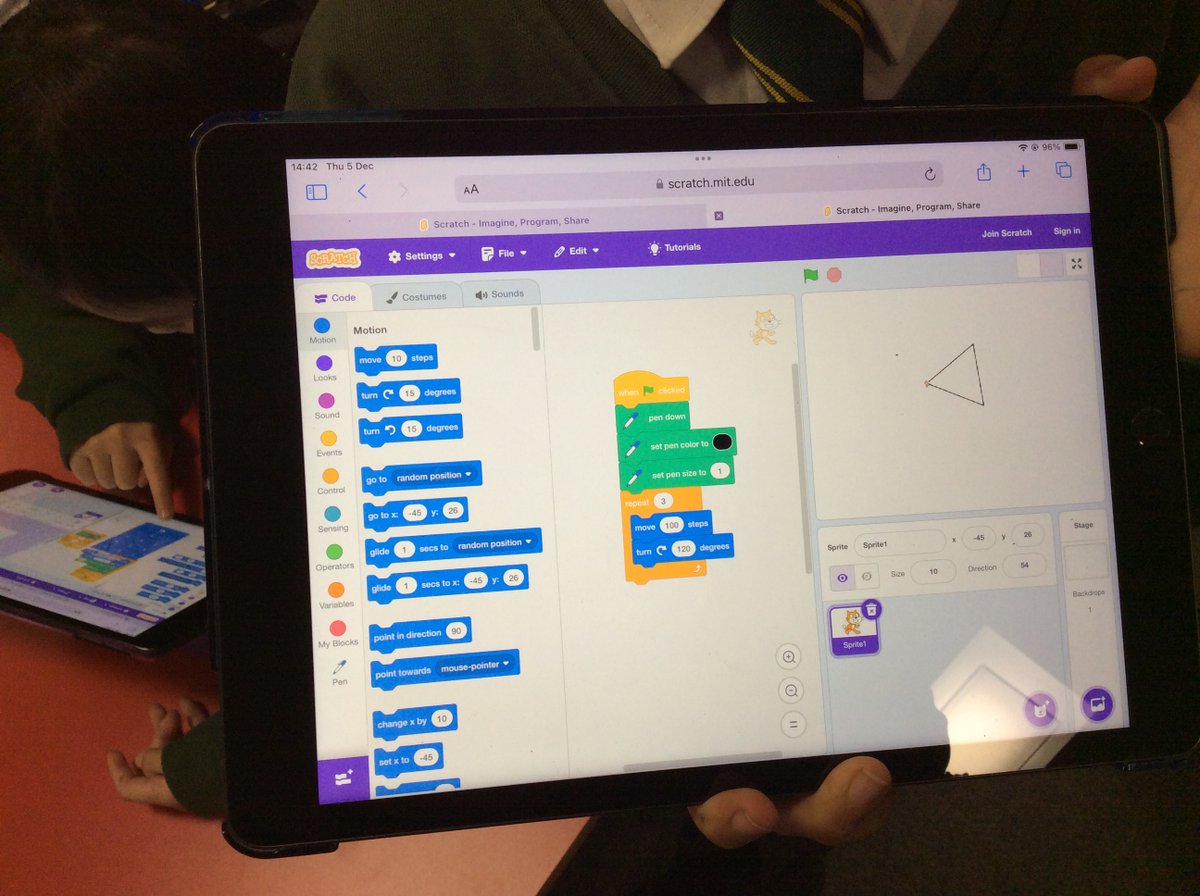 firsprimarysale's tweet image. #Y4Rowan combined their knowledge of shapes with their Scratch skills this afternoon. Using the Pen tool &amp;amp; Repeat blocks, they drew squares, triangles, pentagons and even some intricate patterns 🖌️💡
#FirsComputing