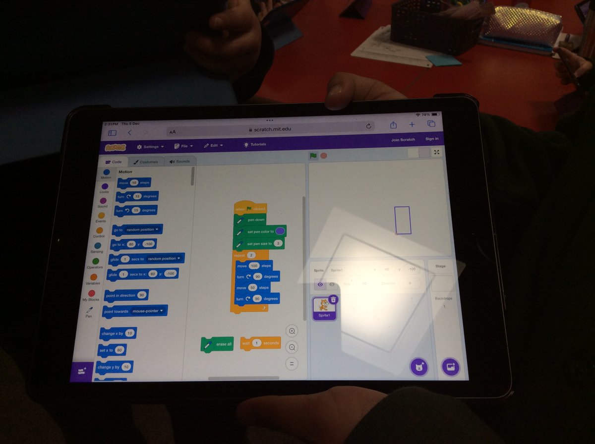 firsprimarysale's tweet image. #Y4Rowan combined their knowledge of shapes with their Scratch skills this afternoon. Using the Pen tool &amp;amp; Repeat blocks, they drew squares, triangles, pentagons and even some intricate patterns 🖌️💡
#FirsComputing