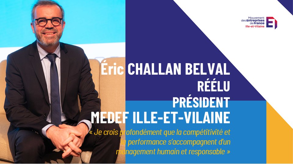 Medef35 (@medef35) on Twitter photo 🔔 Réélection d’ <a href="/ericCHALLAN/">eric CHALLAN BELVAL</a> à la Présidence du Medef Ille-et-Vilaine pour 3 ans🔔 🔔 Réélection d’ <a href="/ericCHALLAN/">eric CHALLAN BELVAL</a> à la Présidence du Medef Ille-et-Vilaine pour 3 ans🔔