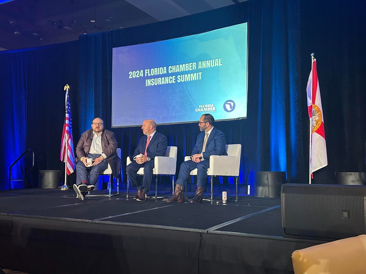 FLOIR_comm's tweet photo. Commissioner Yaworsky @FLChamber’s #InsuranceSummitFL discussing Florida’s healthy and stable insurance market and how we are shaping a future market where insurance companies can survive and thrive. https://t.co/7gwsQSw7wY