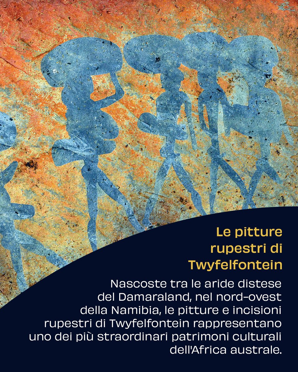 Le pitture rupestri di Twyfelfontein, in Namibia, sono un’affascinante testimonianza delle antiche civiltà San. Incise più di 6.000 anni fa, raccontano la connessione tra uomo e natura. Scopri di più su aroundtheblue.org #Twyfelfontein #PatrimonioUnesco #Namibia