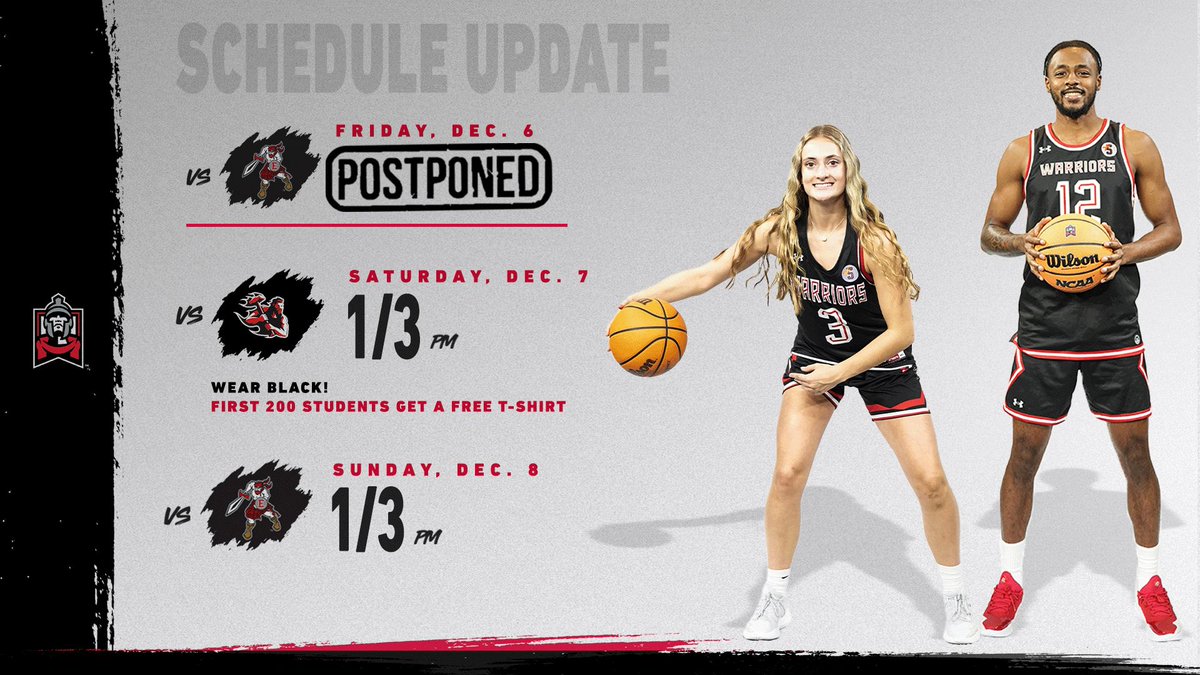 ESU Warriors (@esuwarriors) on Twitter photo ๐ฆ๐๐๐๐๐จ๐๐ ๐จ๐ฃ๐๐๐ง๐ โ๏ธ ๐
Help us make Koehler Fieldhouse a raucous environment for a pair of important PSAC crossover matchups against California (Pa.) and Edinboro this weekend!
๐ช๐๐๐ฅ ๐๐๐๐๐ ๐ข๐ก ๐ฆ๐๐ง๐จ๐ฅ๐๐๐ฌ! First 200 students receive a free t-shirt. ๐ฆ๐๐๐๐๐จ๐๐ ๐จ๐ฃ๐๐๐ง๐ โ๏ธ ๐
Help us make Koehler Fieldhouse a raucous environment for a pair of important PSAC crossover matchups against California (Pa.) and Edinboro this weekend!
๐ช๐๐๐ฅ ๐๐๐๐๐ ๐ข๐ก ๐ฆ๐๐ง๐จ๐ฅ๐๐๐ฌ! First 200 students receive a free t-shirt.