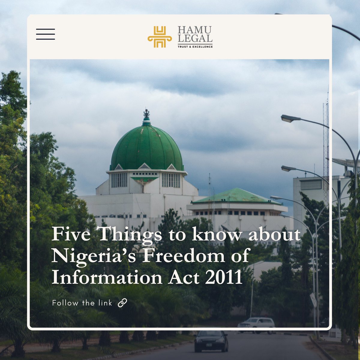 HamuLegal's tweet photo. Lagos-Calabar Coastal Highway, Nigeria’s Bond Issuance, Nigeria’s Proposed Tax Bills, etc.
Do you know you have a right to request for information from Nigerian agencies and public institutions?
Click the link to learn!
https://t.co/Eo3ItoqcBz
#FOIAct #HamuLegal #Insights https://t.co/h3VVEwtCoc