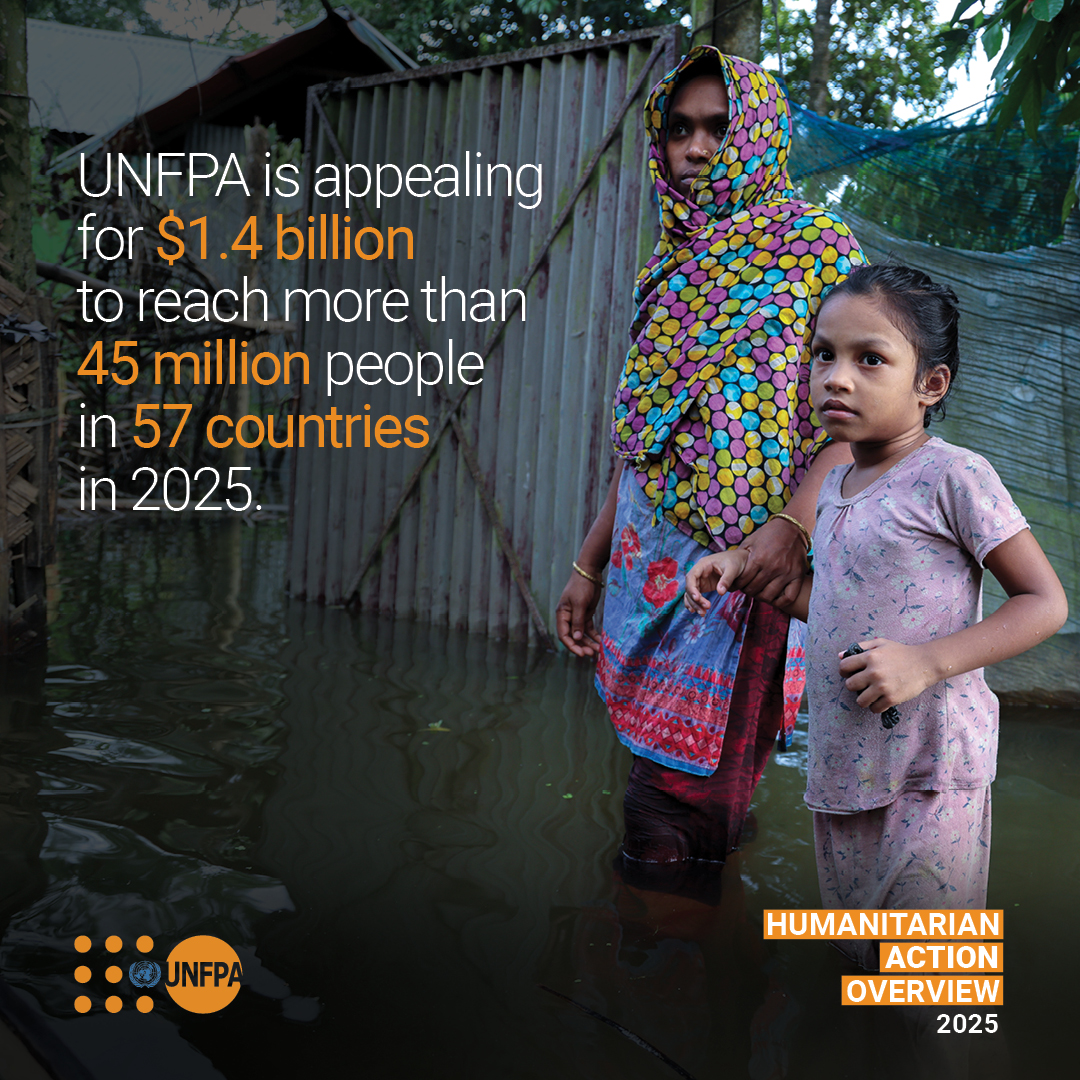 In 2024 suffering mounted yet humanitarian funding did not, leaving millions of women and girls increasingly at risk.

<a href="/UNFPA/">UNFPA</a> appeals for $1.4 billion in 2025 to provide life-saving support to 45 million people in 57 crises-stricken countries: unf.pa/14b

#HAO2025