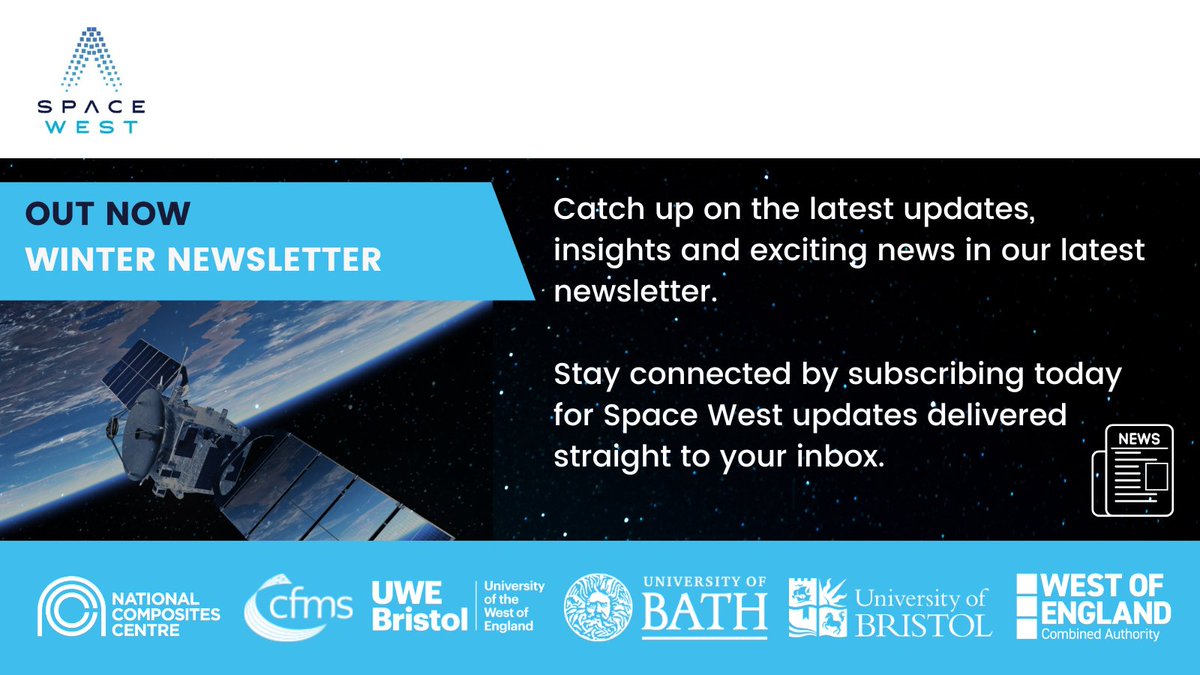 National Composites Centre (@nccukinfo) on Twitter photo 🚀The Winter edition of the Space West Newsletter is out!
Highlights include:
<a href="/UoBrisComposite/">Bristol Composites Institute</a> materials head to the ISS.
<a href="/CFMSuk/">CFMS</a> secures pioneering innovation funding from <a href="/esa/">European Space Agency</a>.
Stay updated on latest news, events, & job opportunities in the sector!
🔗bit.ly/4ii8CON 🚀The Winter edition of the Space West Newsletter is out!
Highlights include:
<a href="/UoBrisComposite/">Bristol Composites Institute</a> materials head to the ISS.
<a href="/CFMSuk/">CFMS</a> secures pioneering innovation funding from <a href="/esa/">European Space Agency</a>.
Stay updated on latest news, events, & job opportunities in the sector!
🔗bit.ly/4ii8CON