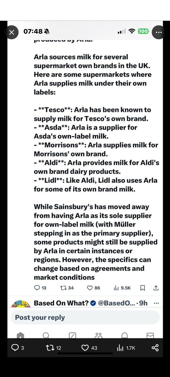 Kerinleigh_'s tweet photo. Arla products AVOID 
Muller products
Anchor butter
McDonalds
Costa coffee
Cravendale
Own label dairy products in Tesco, M&amp;S, Aldi, Lidl
Cadburys Nestle Mars
Check label for a yellow Arla sign on lactose free &amp; oat
Switch to organic &amp; avoid the #bovaer #BoycottArla #Arla #Lurpak https://t.co/iIpF26fFSZ