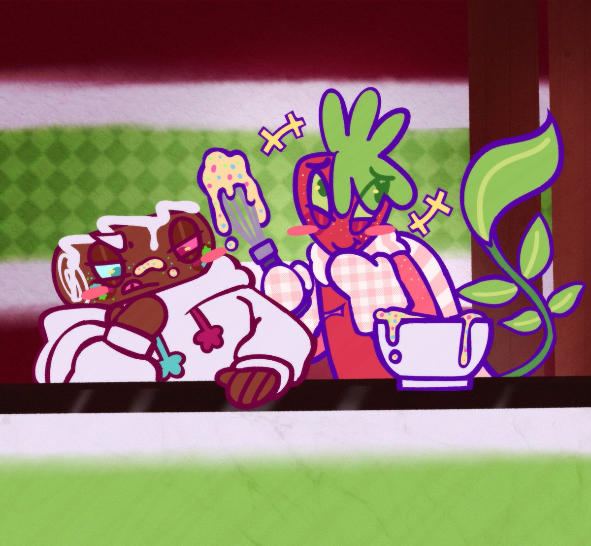 baking buddies <3 #fruitcake #dandysworld #dandysworldsprout #dandysworldcosmo
