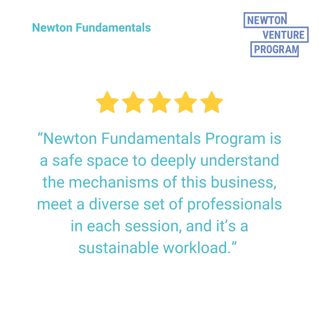 NewtonProgramVC's tweet photo. 🧐Why did previous Fundamentals learners give us top marks?
🤩From content to program speakers to networking, there were lots of reasons for giving us the highest rating.
👉 Find out more about the #NewtonFundamentalsProgram here. Apply by 8 January! https://t.co/8FREVB2Jt8 https://t.co/YYmzY6nI1y