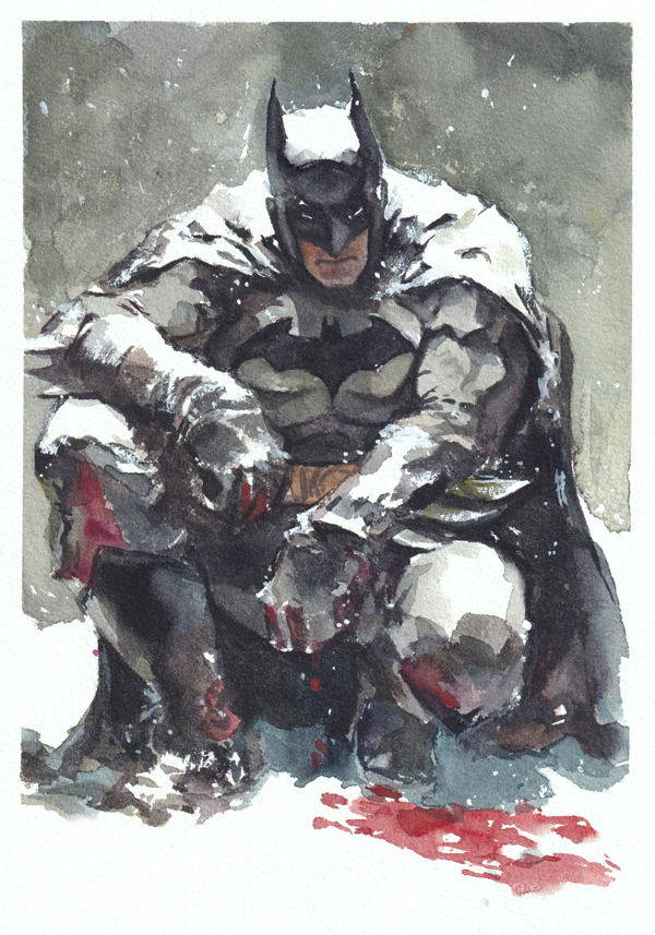 Itoscaresme's tweet photo. Cool guy's crouch in snow :_) #Wolverine #Batman 
A couple of recent watercolors! These I do at around 7x10in but am moving to A4 size for more detail soon.

https://t.co/thaFtCCOi5 for some of my originals and prints  

#watercolor #水彩 #水彩画 #art #watercolor #comics #painting #dc #marvel