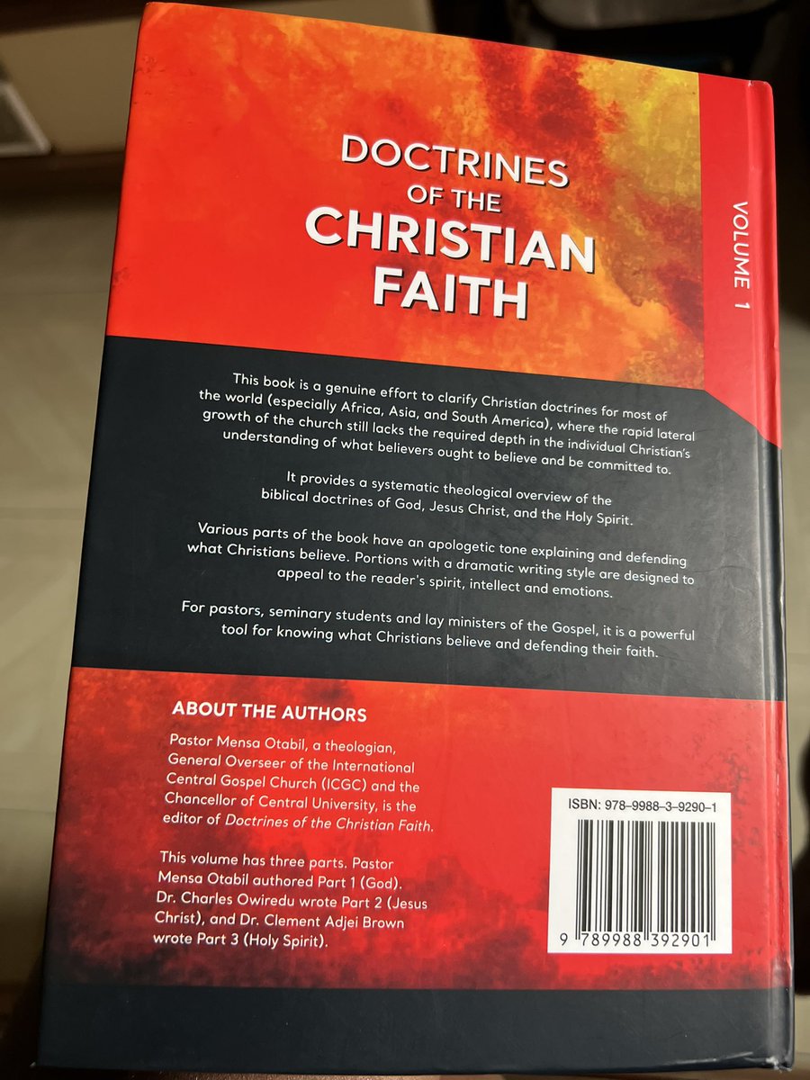 JeromeOtchere's tweet image. Theologically riveting, and deeply engrossing. So hard to drop it since morning. Done just about a quarter of 480+ pages. I can’t take my eyes off it. It’s about the best I’ve seen or I’m reading from authors here. #ExcellentBook by a trio of authors Pastor Mensa Otabil, Dr.