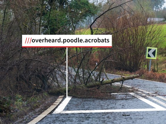 dharford79's tweet photo. With #StormDarragh arrival due any time, it’s important be prepared.
Check the weather, plan your route and download the @what3words app incase you need to report an incident such as an RTC, breakdown or debris blocking a road.
#RoadSafety #WinterDriving #KnowExactlyWhere https://t.co/ltWQLecxa6