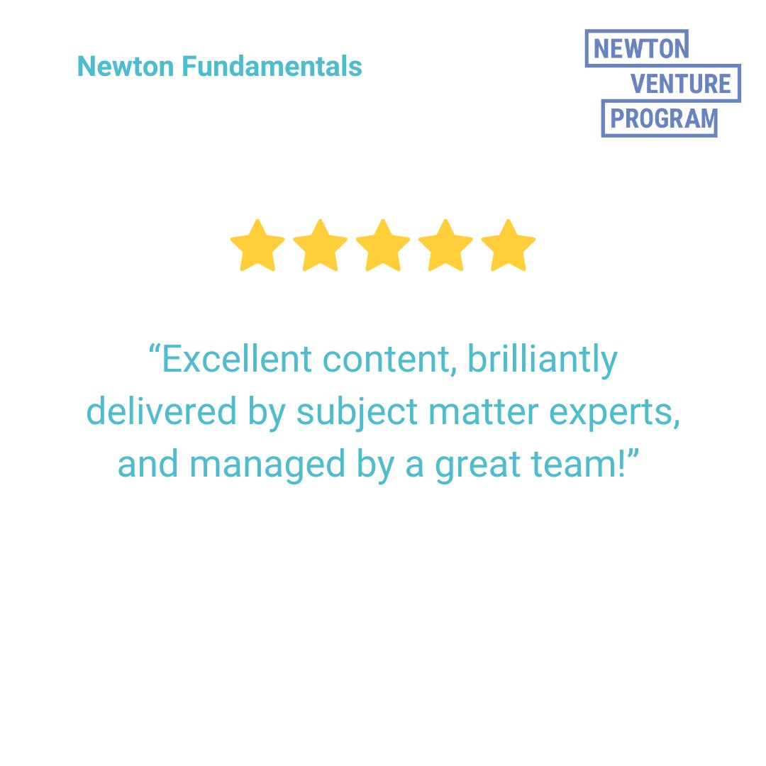 NewtonProgramVC's tweet photo. 🧐Why did previous Fundamentals learners give us top marks?
🤩From content to program speakers to networking, there were lots of reasons for giving us the highest rating.
👉 Find out more about the #NewtonFundamentalsProgram here. Apply by 8 January! https://t.co/8FREVB2Jt8 https://t.co/YYmzY6nI1y