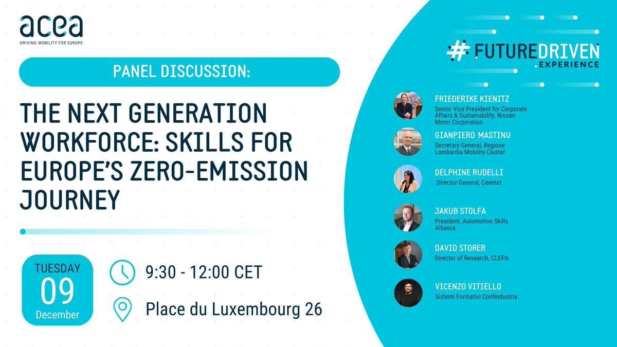 The automotive industry is undergoing a digital and green transformation, reshaping Europe's labour market. To tackle labour shortages and prepare future workers, upskilling and reskilling are key. 

Join us for a dynamic discussion on how we can shape the future of skills, for