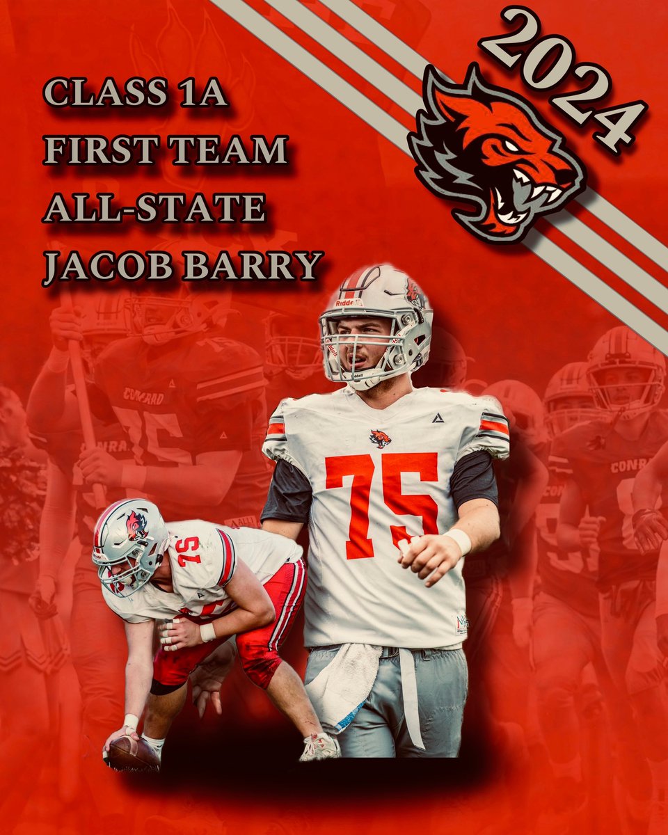 ChetWalters11's tweet photo. Congratulations Jacob on a heck of a career @ConradSchoolFB!
Four Year Starter
Two Year Captain
1st Team All-State C
#famILY #Believe 🧱 🛒 https://t.co/91gN97sjzO