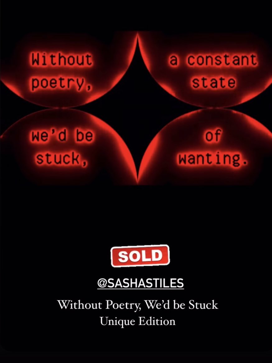 SOLD.
thank you so much to this very special collector. 🙏❤️
<a href="/taex_com/">TAEX</a> <a href="/untitledfairs/">Untitled Art</a>