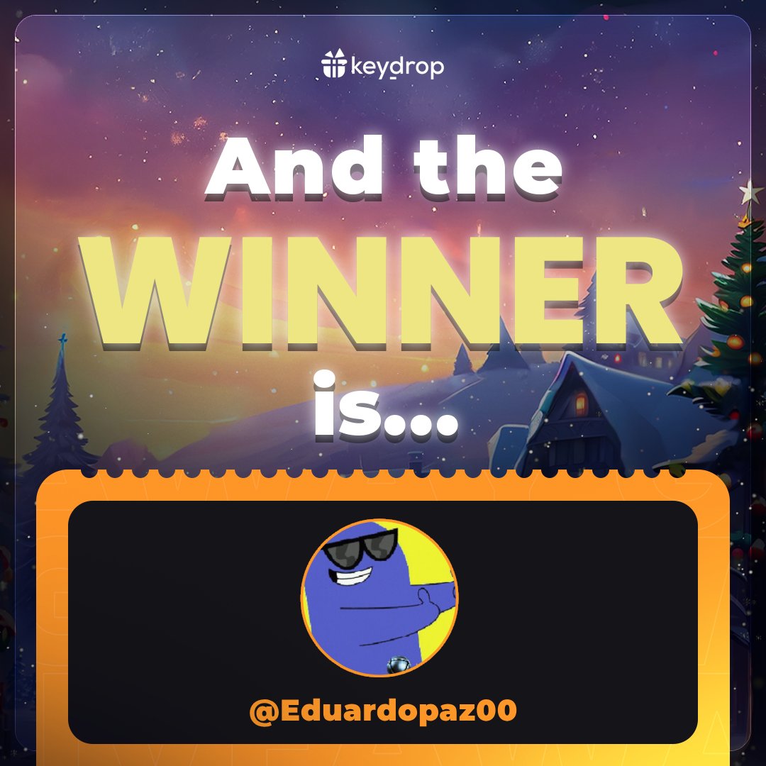 keydropcom's tweet photo. ๐ฅ The winner of the giveaway is:
@Eduardopaz00
Congratulations on winning! ๐
Please DM to collect your ๐
#freeskins #cs2skinsgiveaway #cs2skinsfree #giveaway #airdrop #cs2cases #cs2case #cs2community #cs2esport #skins #cs2skins #keydrop #keydropcom #cs2 https://t.co/UoolMNyqKw