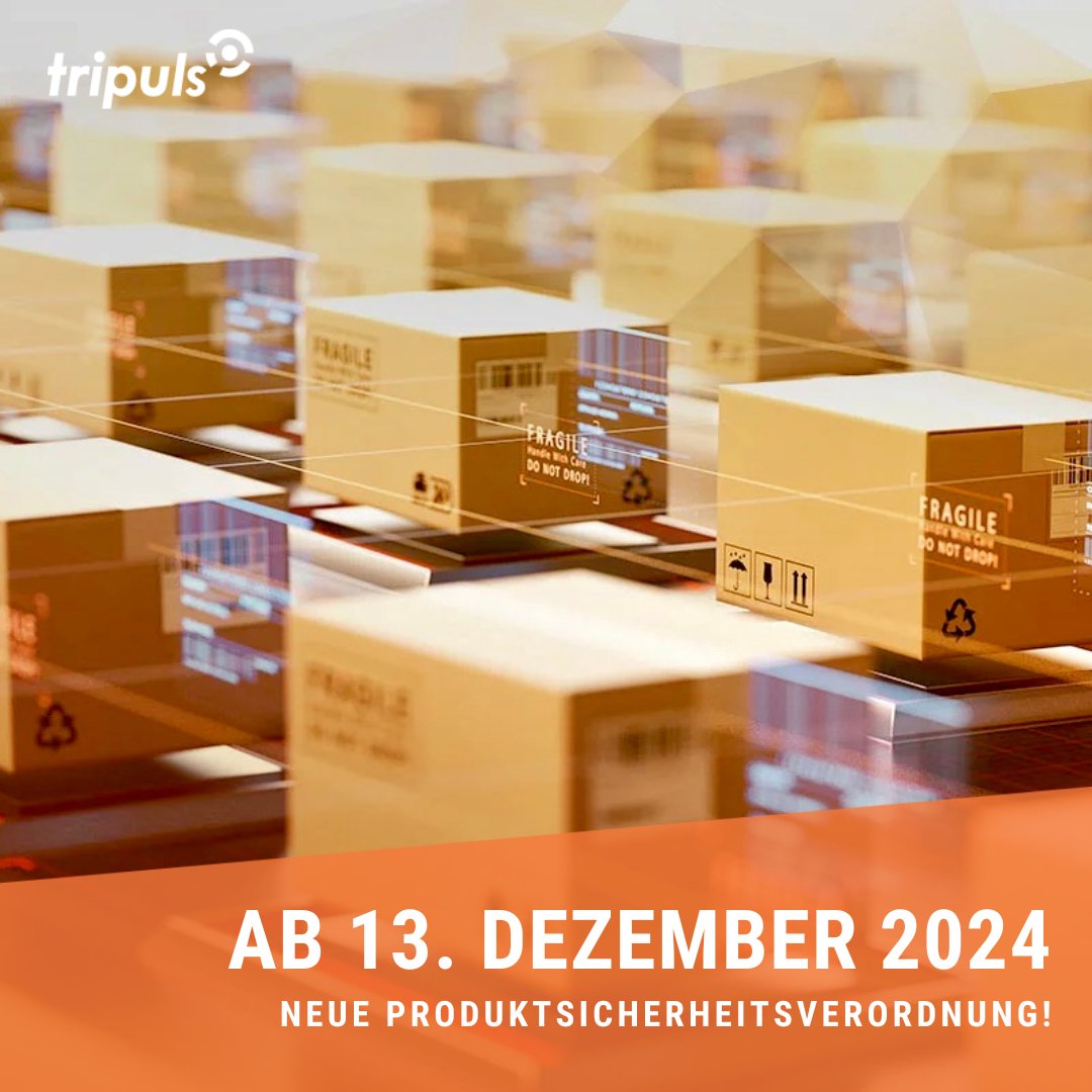 tripuls's tweet photo. Am 13.12. tritt die neue Produktsicherheitsverordnung der EU in Kraft. Bereiten Sie sich als Onlinehändler jetzt auf die verschärften Informationspflichten vor und stellen Sie die Konformität Ihrer Artikeldaten sicher. Hier finden Sie eine gute Übersicht: https://t.co/liwcF66TtK https://t.co/WFf0vd8Kek
