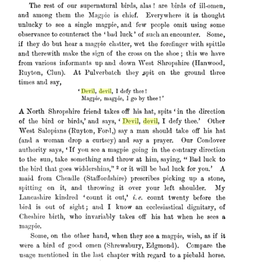 sacredism_com's tweet photo. Pica, are you listening?
#Magpies
from: Shropshire folk-lore, ed. by C.S. Burne, from the collections of G.F. Jackson https://t.co/Q3CkVtJ8eA