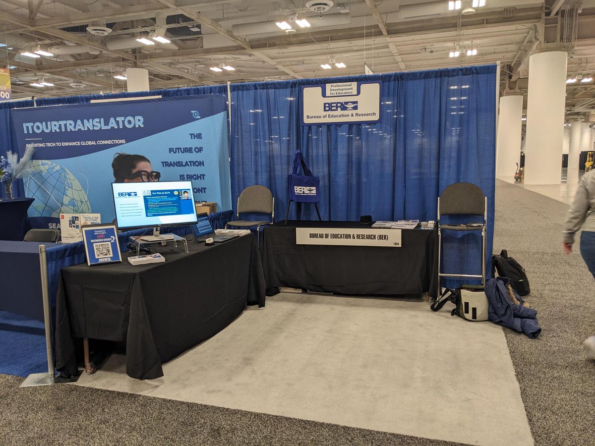 Day 1 ASHA Convention Ready!

Show us you follow BER on social media and get a tote bag or lanyard. We also have discounts on all products we offer so stop by!

#ASHA2024 #education #SLP #ASHA