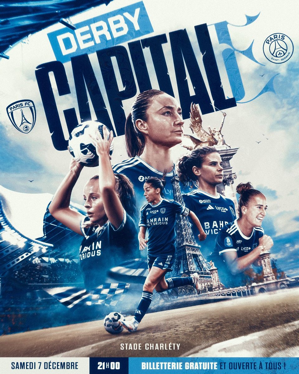 ParisSaclayPro's tweet photo. Invitation - alumni, étudiants, enseignants et membres du personnel - Samedi 7 décembre au @stadecharlety match @ParisFC vs @PSG_inside Encouragez @ClaraMto  @PFC_feminines alumni @Polytech_Saclay @UnivParisSaclay @AdipsParisSud @PolytechAlumni  @EURO2024FRA @UEFAcom_fr @VINCI https://t.co/SHxr8WJ5PY