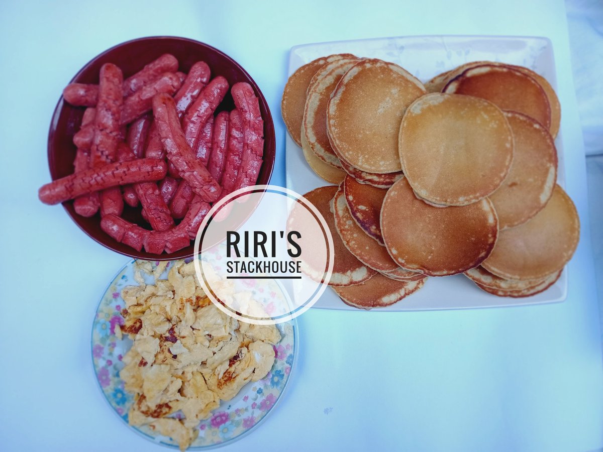 Ririspancakes's tweet photo. Let's help you make your morning easy and brighter by serving you our premium delicious platter of pancakes with rich scrambled eggs,sausage and honey. 
If you want this tomorrow for breakfast,don't hesitate to send your orders please. A plate goes for #5000

Location:Lagos https://t.co/V3tQcppyOD