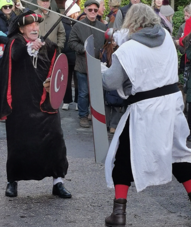 Join us on Saturday at 4pm.
Members of the Sompting Village Morris will be here to talk about the history of the play.
Mulled wine will be available (for a charge) and then enjoy the play
No charge for the event, but donations to Arundel Museum are of course welcome.