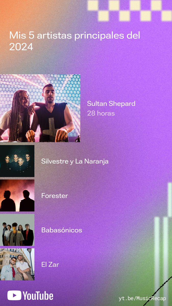 MelNatt's tweet photo. Según el resumen 2024 de @YouTube mis bandas favoritas son @sultanshepard (un mimo al alma❤️‍🩹) @SilvestreyLN (un placer descubrirlos🔥) superando a @babasonicos (perdón Dárgelos💌) https://t.co/oB5SjNrS0i