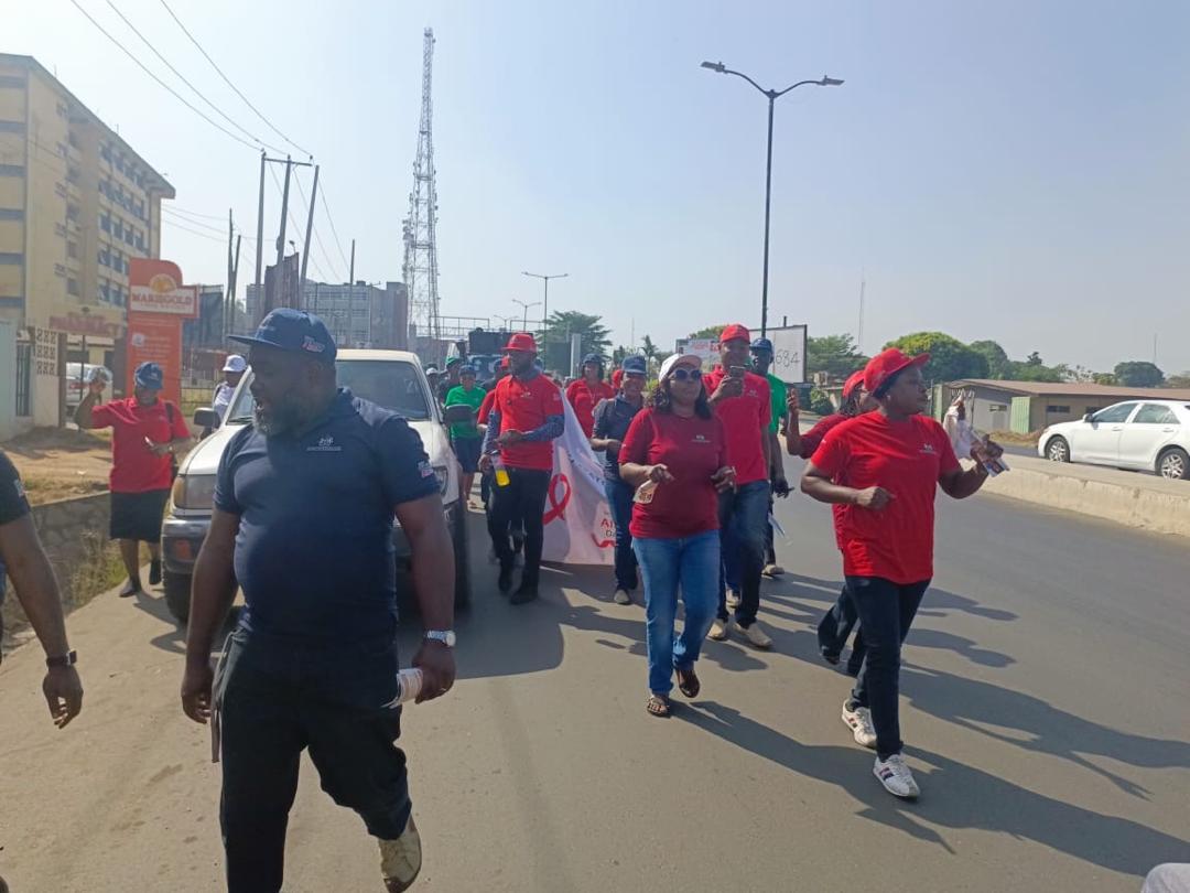 A health walk by the Oyo State Ministry of Health in commemoration of World AIDS Day, to raise awareness about HIV and AIDS.

The theme for World AIDS Day 2024 is "Take the rights path: My health, my right"