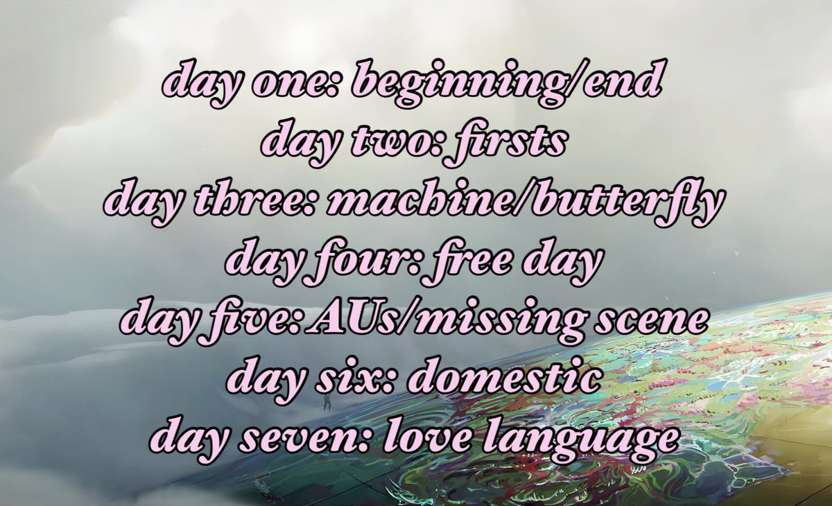 jayvikweek's tweet photo. 🦋 #jayvikweek prompts ⚙️

day one: beginning/end
day two: firsts
day three: machine/butterfly
day four: free day
day five: aus/missing scene
day six: domestic
day seven: love language

day 1 = January 5th
day 7 = January 11th https://t.co/GLFZiwtnHD