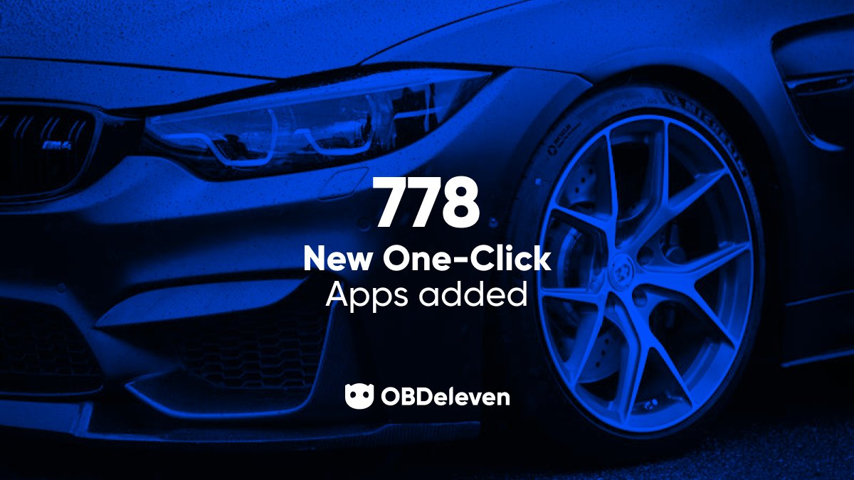 OBDeleven's tweet image. 🚨 New One-Click Apps alert!

This November, we added more One-Click Apps for Volkswagen, BMW, and Toyota Groups.

Check out the full list 🔗 go.obdeleven.com/4gju3gO

#OBDeleven #OneClickApps #carcustomization