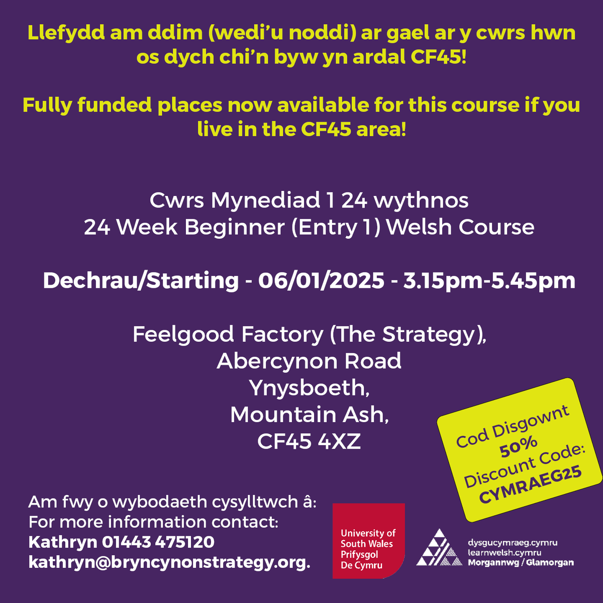 learncymraegMG's tweet photo. Would you love to learn Welsh? New Welsh courses starting soon in January! 50% discount code - CYMRAEG25 - pay just £50! 
https://t.co/ULnzIxNoMk
Cyrsiau newydd yn dechrau cyn bo hir ym mis Ionawr! Côd disgownt 50% - CYMRAEG25 - i dalu £50! https://t.co/V5go6fVNGo https://t.co/Ey1SfKG4vp