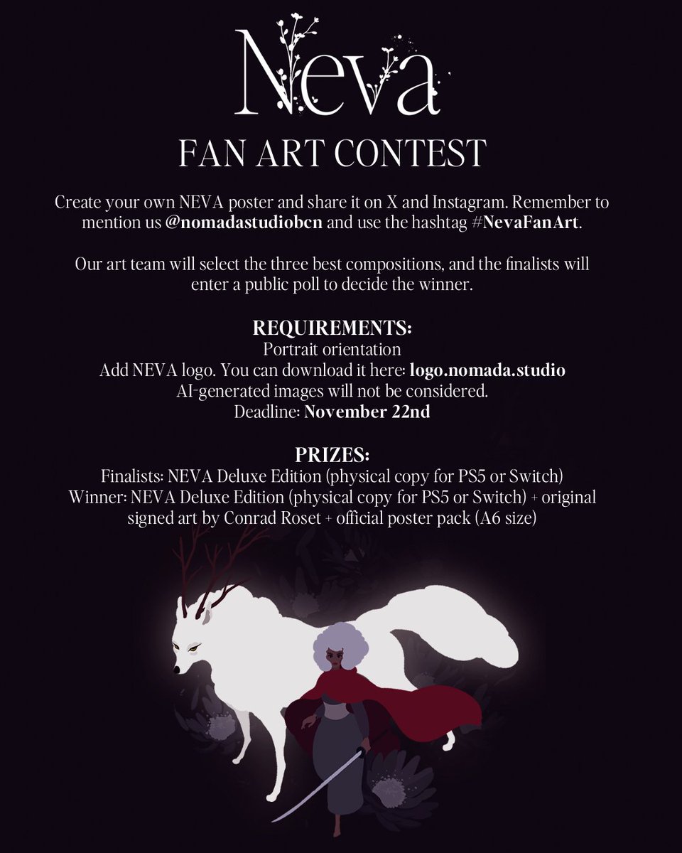 nomadastudiobcn's tweet photo. Here are the three finalists chosen by our art team from over 450 entries! Narrowing it down to just three was so tough, but we hope you love our selection 🤍 
Now it’s your turn to vote for the winner—leave your vote below!

1- @Imserrart  
2- @Edj1nn  
3- @JakeRomanoArt https://t.co/iJ1LSzId1z