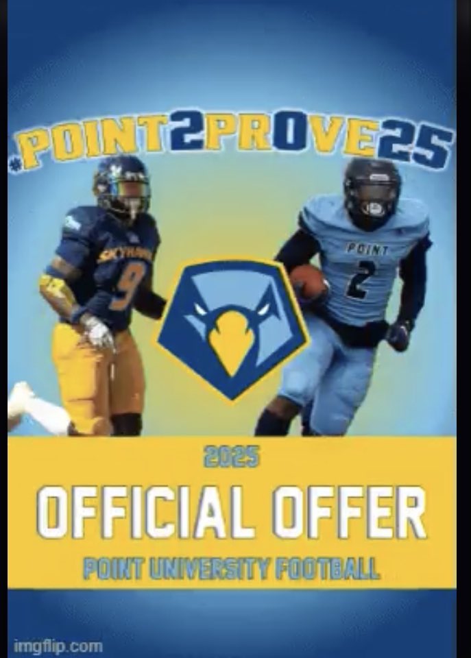 Tyler Ivey (@tylerthe_ls) on Twitter photo Blessed to receive an offer from Point University #AGTG
<a href="/RecruitGeorgia/">Recruit Georgia</a> <a href="/TvilleDogsFB/">Thomasville Football</a> <a href="/jonathan_delay/">Jonathan DeLay</a> <a href="/thsbulldogsath/">Thomasville Bulldog Athletics</a> <a href="/CoachSkalaski/">Charlie Skalaski IV</a> Blessed to receive an offer from Point University #AGTG
<a href="/RecruitGeorgia/">Recruit Georgia</a> <a href="/TvilleDogsFB/">Thomasville Football</a> <a href="/jonathan_delay/">Jonathan DeLay</a> <a href="/thsbulldogsath/">Thomasville Bulldog Athletics</a> <a href="/CoachSkalaski/">Charlie Skalaski IV</a>