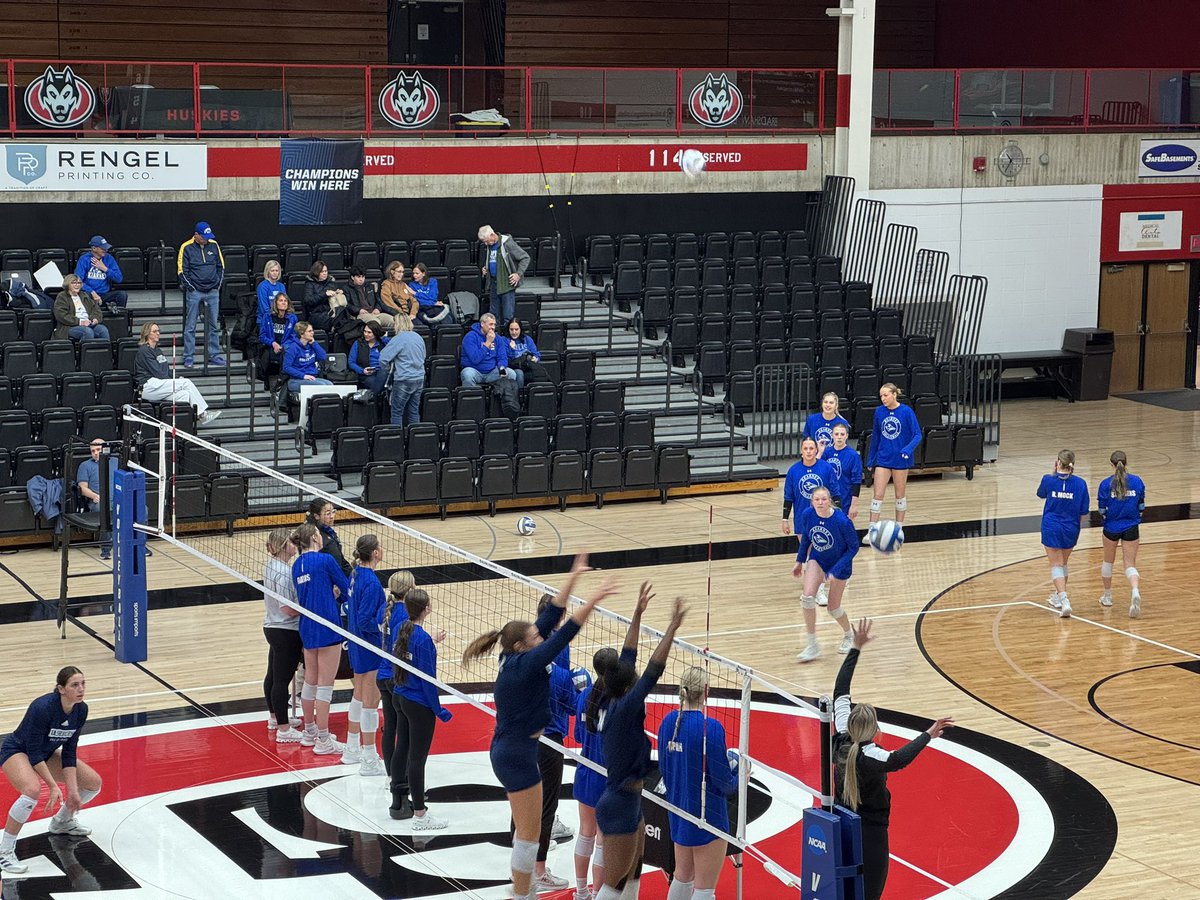 SaxmanTDS's tweet photo. @UNKvolleyball may be warming up but you know we aren’t officially ready until @JaysonJorgensen has taken his post! Here we go Lopes!!
#LoperPower https://t.co/pJhjuigl0W