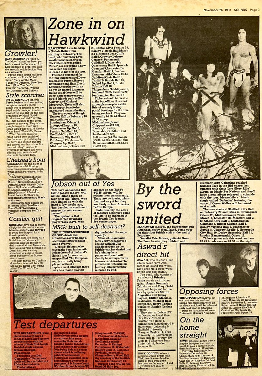 ZoundsAbound's tweet photo. In the News, Tom Evans, former @Badfinger_Offcl bass player was found dead at home, 8 years after former band mate Peter Ham tragically took his own life.
#JohnVerity denies he is joining up with #MSG & will tour with his own band shortly
@MW_Schenker
Sounds Nov 26th 1983 https://t.co/VQ9oIqk4xM