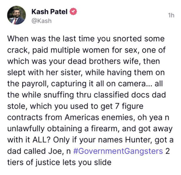 MelissaRedpill's tweet image. #KashPatelFBIDirector #KashOnly