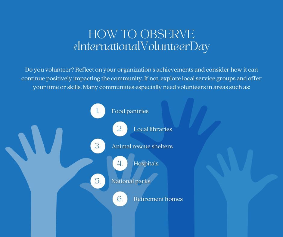 SIAGroupIns's tweet photo. Shoutout to all the volunteers making the world a better place—one selfless act at a time. 🙌 Whether you’re sorting donations, organizing events, or just being awesome, you’re the real MVPs. #InternationalVolunteerDay #GivingBack #SIAGroup #ProtectionBeyondInsurance https://t.co/Kh51hWCTI5