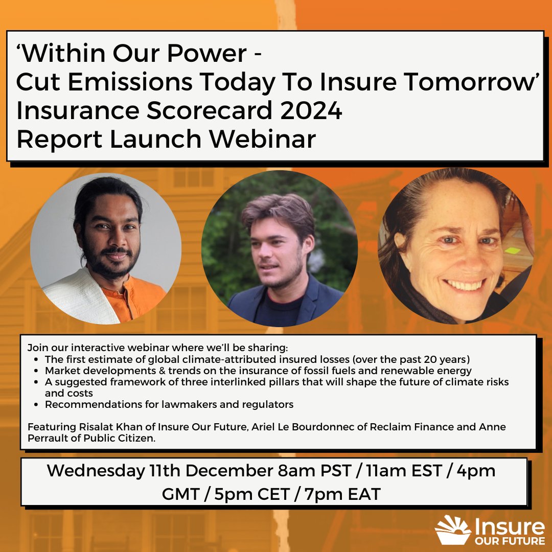 InsOurFuture's tweet photo. ⚠️ It's #WithinOurPower to demand a better insurance industry.
🤝 Join our interactive webinar to get up to speed on our 2024 Scorecard next Wednesday.
Check out all new findings and which insurers come out on top.
#InsureOurFuture
🔗 Register here: https://t.co/YhLBAVwhon https://t.co/nfa49ah2sp