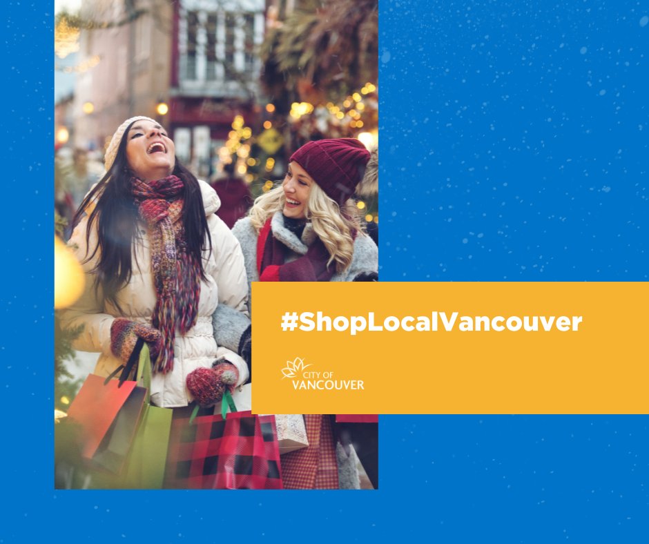 CityofVancouver's tweet photo. Give gifts from Vancouver this holiday season! βοΈ
#ShopLocalVancouver by:
π Shop locally in-person/online
π Gift cards from local faves
π Order from local restaurants
Support our local BIAs: https://t.co/QebKmr1byn https://t.co/imjJsYPP5e