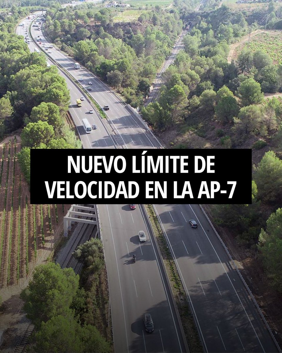 TranscardES's tweet photo. ⚠️ ¡Atención transportistas! En la AP-7 (Vilafranca-Martorell), los domingos y "operaciones retorno" 🕒 (15:00-22:00) la velocidad máxima es 100 km/h (km 180-190 en Subirats).

🚗 Resto de la semana: 120 km/h salvo carril adicional (100 km/h) o izquierdo (80 km/h) 🚛 https://t.co/B0tW7ntKi0