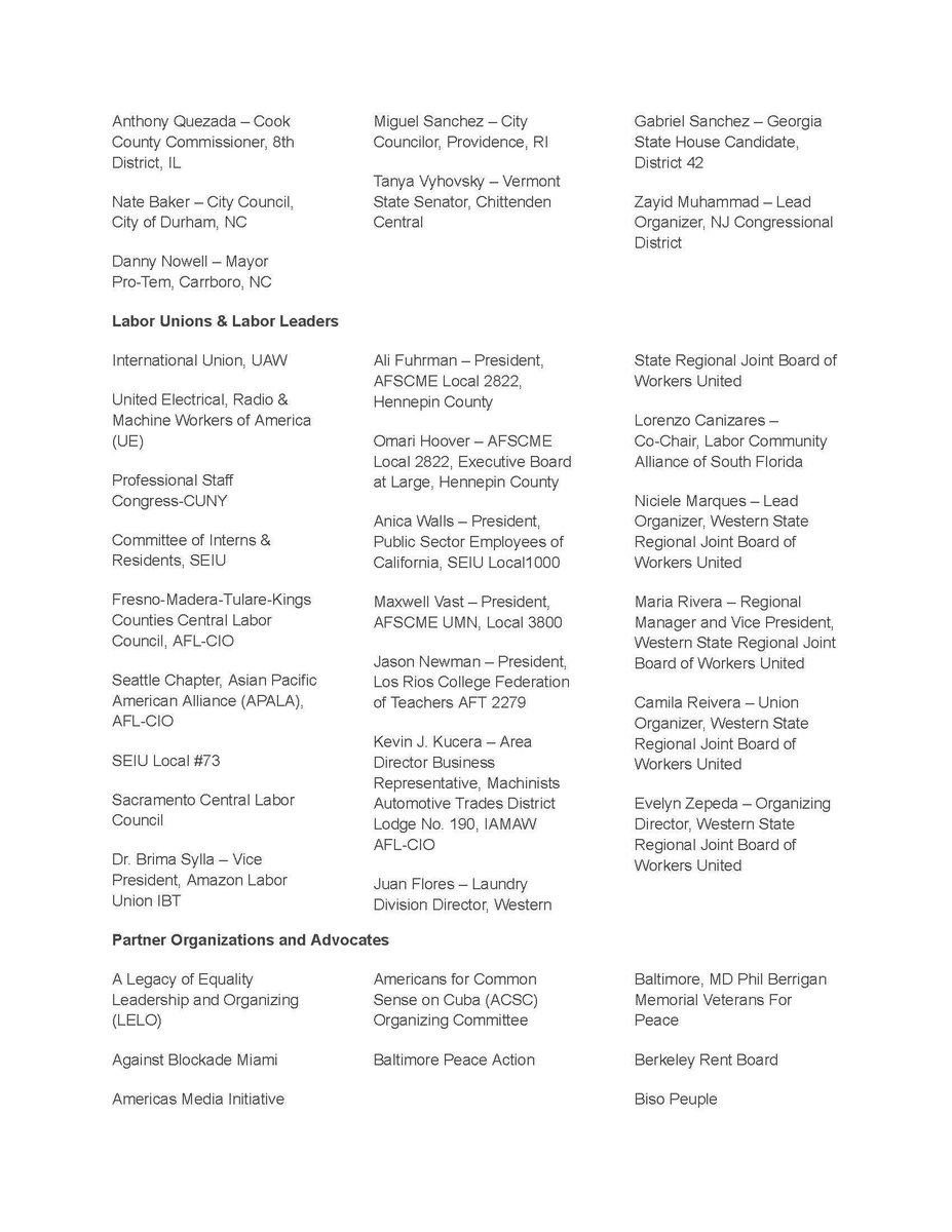 dsa_intl_comm's tweet image. 🚨 Over 50 elected officials, labor leaders, and solidarity organizations nationwide are calling on @POTUS to remove Cuba from the State Sponsors of Terrorism list, ease Trump-era sanctions, and send humanitarian aid. It’s time to act. international.dsausa.org/cuba-solidarit…
