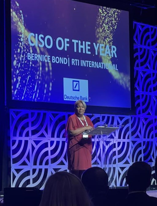 RTI_Intl's tweet photo. 🏆 Proud to announce our VP of Information Security, Bernice Bond, has been named CISO of the Year by NC TECH Awards! Congratulations on this well-deserved recognition. Learn more: https://t.co/OFXpvOXWAj
#RTIDifference #IAMRTI https://t.co/h2DEYFLpyx