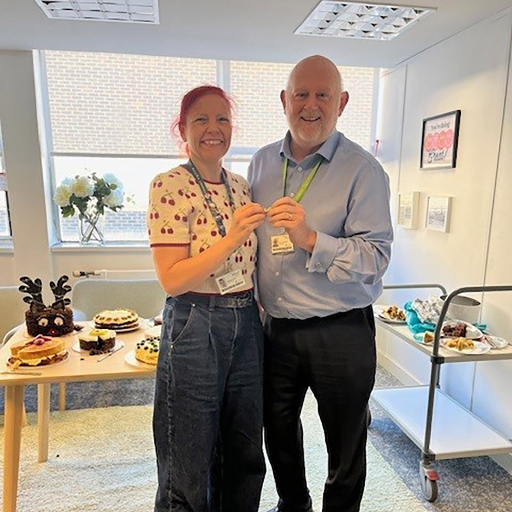 The team at Festival Place held their very own Great Festival Place Bake Off fundraiser to raise funds for The Blue Space last week. The Star Baker was Sally Blanc for her vegan chocolate &amp; raspberry reindeer cake!

Thank you, <a href="/FestivalPlace/">Festival Place</a>!