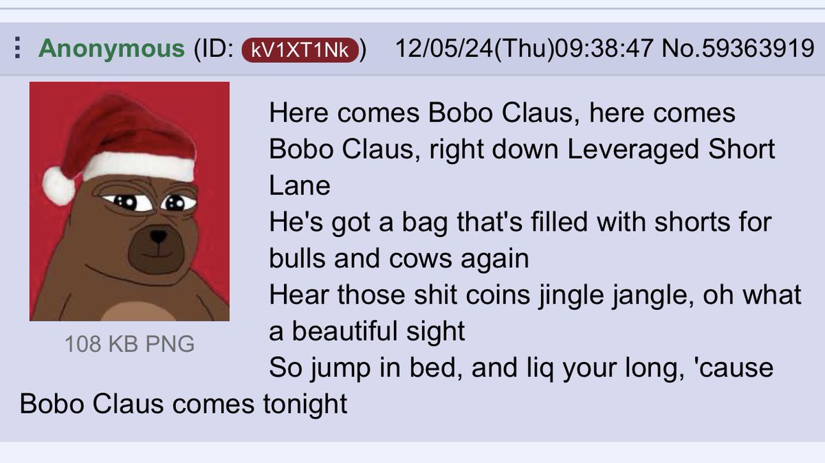bobocouncil's tweet photo. $BOBO Claus is coming to town. https://t.co/rEjnf96WU7